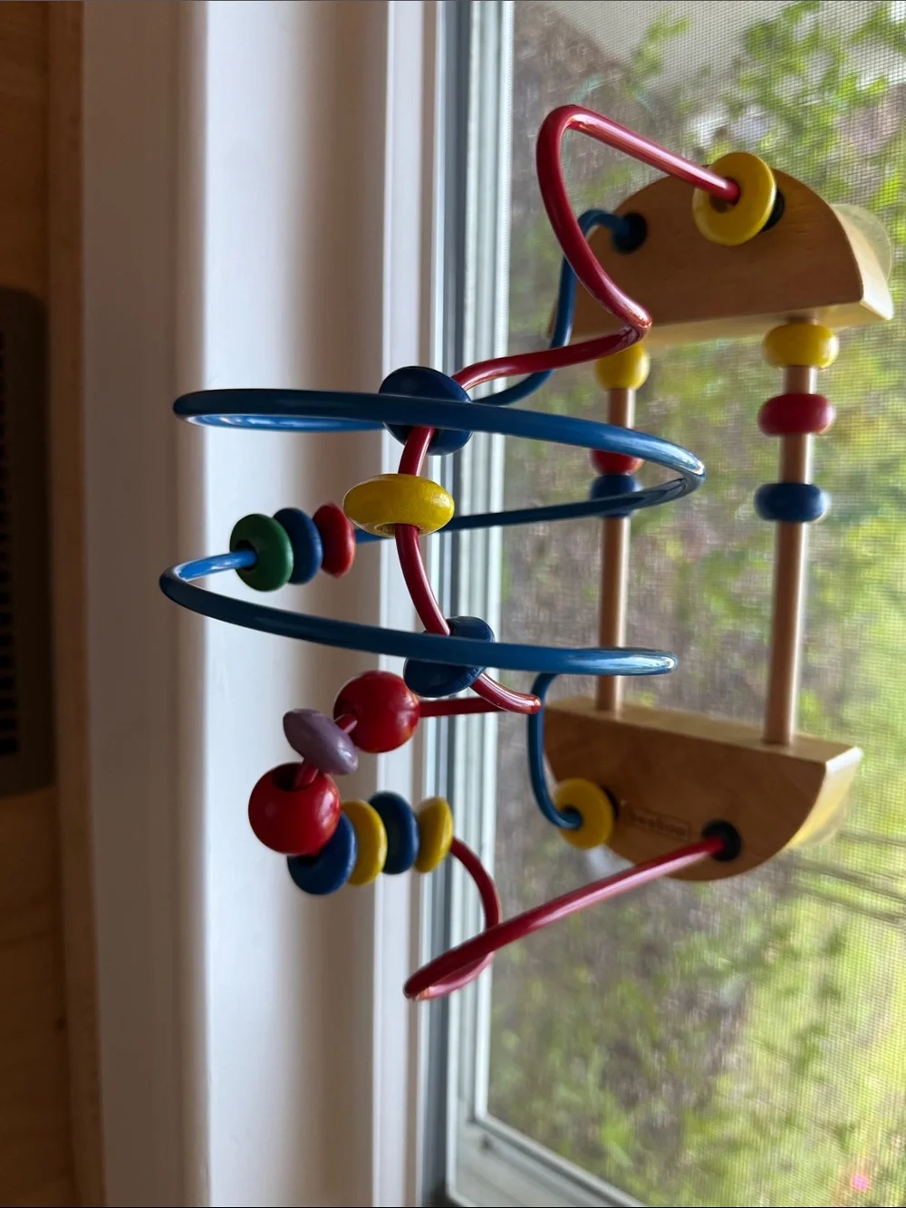 Suction Cup Toy Labyrinth Wood Vintage Handy Motor